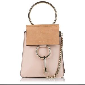 Chloe Faye bracelet mini bag nude blush pink new
